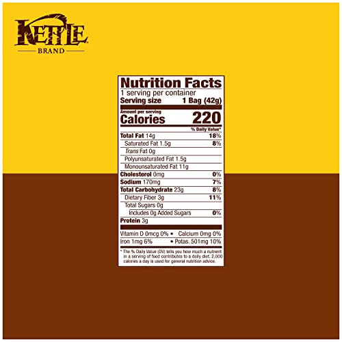 Kettle Brand Potato Chips, Sea Salt Kettle Chips, Snack Bag 1.5 Oz (Pack Of 24) #TOP5