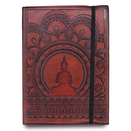 Freak Scene cuaderno de bocetos diario agenda - mandala tibetano marrón rojizo 20 x 15,5 cm