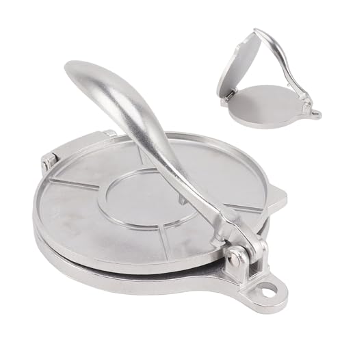 Opiniones y reviews de Máquinas de quesadillas y tortillas - los preferidos. 43 Prensa para Tortillas Manual de Aleación de Aluminio - Máquina para Hacer Tortillas, Roti, Tacos y Quesadillas - Alta Resistencia y Fácil Limpieza