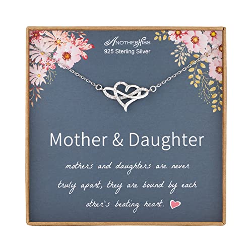 Anotherkiss Mother Daughter Gifts, Sterling Silver Infinity Necklaces For Women Girls, Daughter Necklace Mom Birthday Gifts, Mothers Day Jewelry Gift Ideas For Her #TOP16