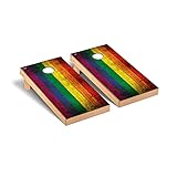 Victory Tailgate Rainbow Flag Vintage Regulation Cornhole Game Set