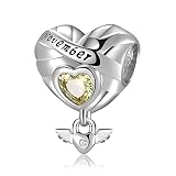 Magic Charms Bead Charm fur Damen mit Personalisiert Geburtsstein Charm Anhänger 925 Sterling Silber Glücksbringer für Frauen mit Europäische Armbänder und Halskette