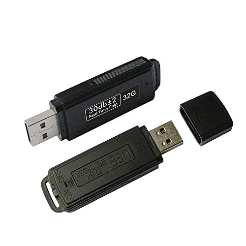 INJA U32 USB Drive Digital Voice Recorder 32GB, Long Battery Life, High Sensitivity Microphone, Intelligent Noise Cancelling Microphone.