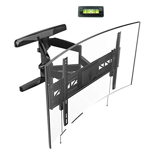 Loctek Curved TV Wall Mount Bracket for 32-70 inch Articulating Full Motion Tilt Swivel Flat and Curved Screen TV