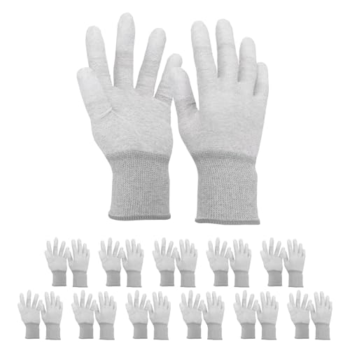 Guantes antiestáticos ESD gris tamaño grande para instalación de computadoras