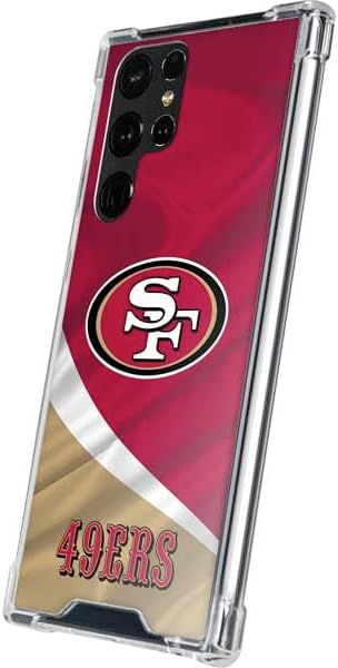Skinit Clear Phone Case Compatible with Galaxy S22 Ultra - Officially Licensed NFL San Francisco 49ers Design