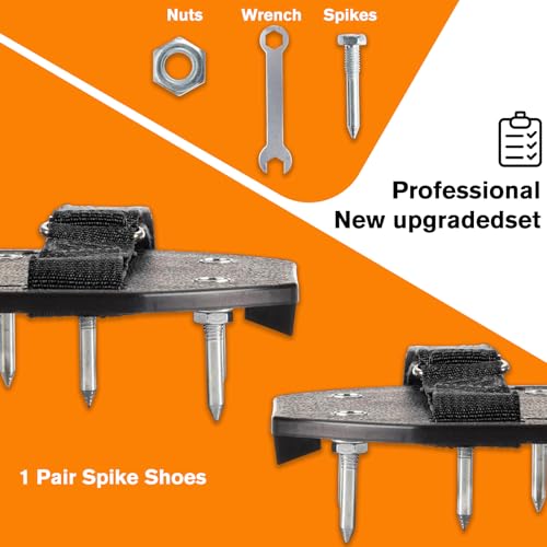 Image of Epoxy Floor Spiked Shoes Fully Assembled Gunite Spiked Shoes with 3 /4 inch Short Spikes for Garage Floor Epoxy, Overlays, Cover Installation,1 Pair (Black)