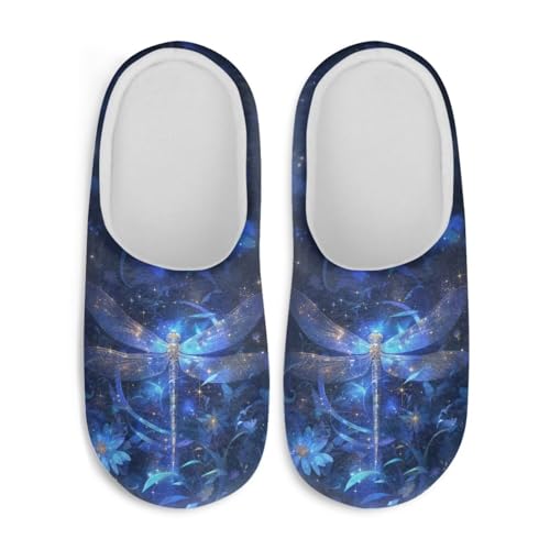 chaqlin Floral Print Closed Toe House Slippers for Woman Men Soft Cotton Indoor Slippers Cozy Slip On Bedroom Shoes2