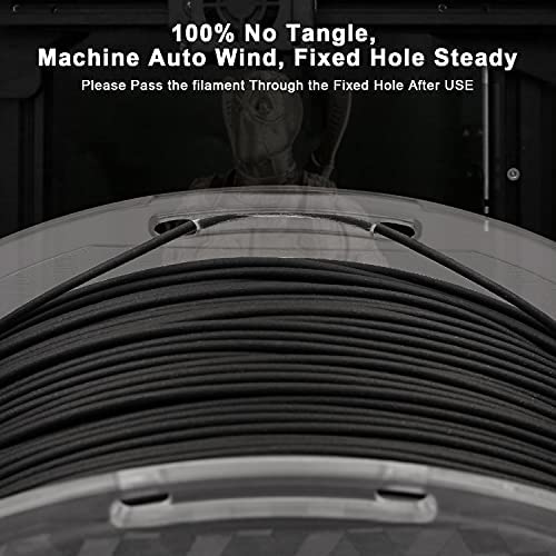 Image of AMOLEN 3D Printer Filament, Ebony Black Wood PLA Filament 1.75mm, 3D Printing Filament with 20% Real Wood Fiber,1kg