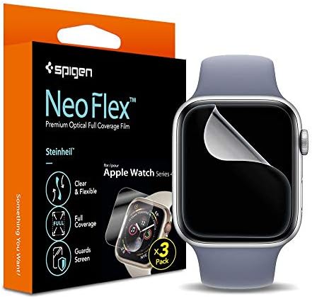 SPIGEN Neo Flex Screen Protector Designed for Apple Watch Series 6/5/4/SE ( 44mm) Clear Film [1-Pack] - Clear : Amazon.com.au: Electronics