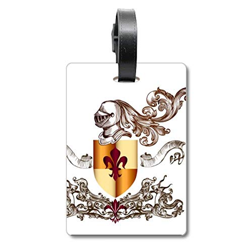 Étiquette valise chevalier médiéval pour éviter la perte de bagage