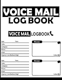  Voicemail Log Book: Voicemail Log Book Simple Phone Call Message Tracker  Phone Message Notepad  Call Record Book