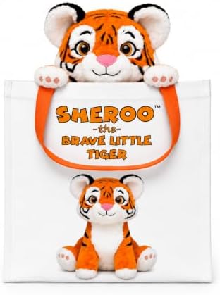 Sheroo the Brave Little Tiger™ - Recordable Stuffed Animal with 60-Second Voice Recorder & Reusable Tote — view 6