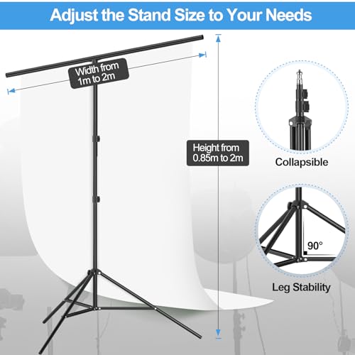 EMART White Backdrop with Stand - Image 2