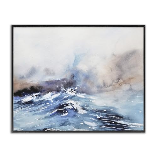 'Abstract Crashing Ocean Waves'| Framed Giclee Art