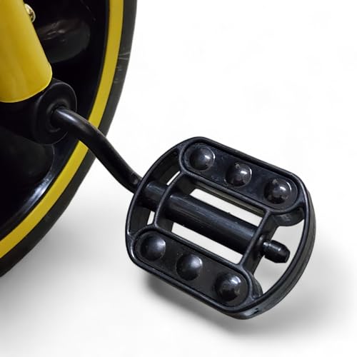 Image of MEKASHI T-001RW Plug N Play Kids Trike /Baby Tricycle, Big Size Storage Basket, Bell, Comfortable Seat with Seat Belt, 12 to 48 Months, Load Upto 35Kg, Easy Assembly, Heavy Guage Steel Frame, Yellow