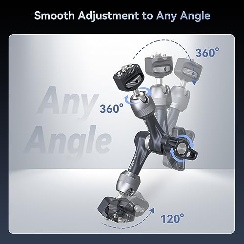 Image of SmallRig 7 inch Rosette Magic Arm, Camera Monitor Mount with 1 /4 inch-20 Screws and Anti-Twist Pins, Max Load Capacity 3.5kg, for Cameras, Monitors, LED Lights and Phones - 4194