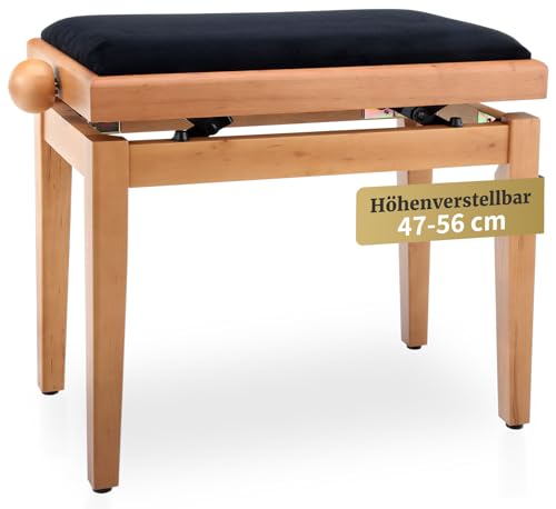 Classic Cantabile Pianobank Kirsche-matt (Höhenverstellbar von 47-56cm,...