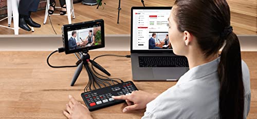 Image of Blackmagic Design ATEM Mini Extreme HDMI Live Stream Switcher Bundle with 6' HDMI Cable, 7' Cat5e Cable, and 5-Pack of SolidSignal Cable Ties (SWATEMMINICEXT)