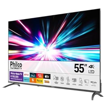 Smart TV 55” Philco PTV55G7PR2CSB Roku TV Dolby Audio