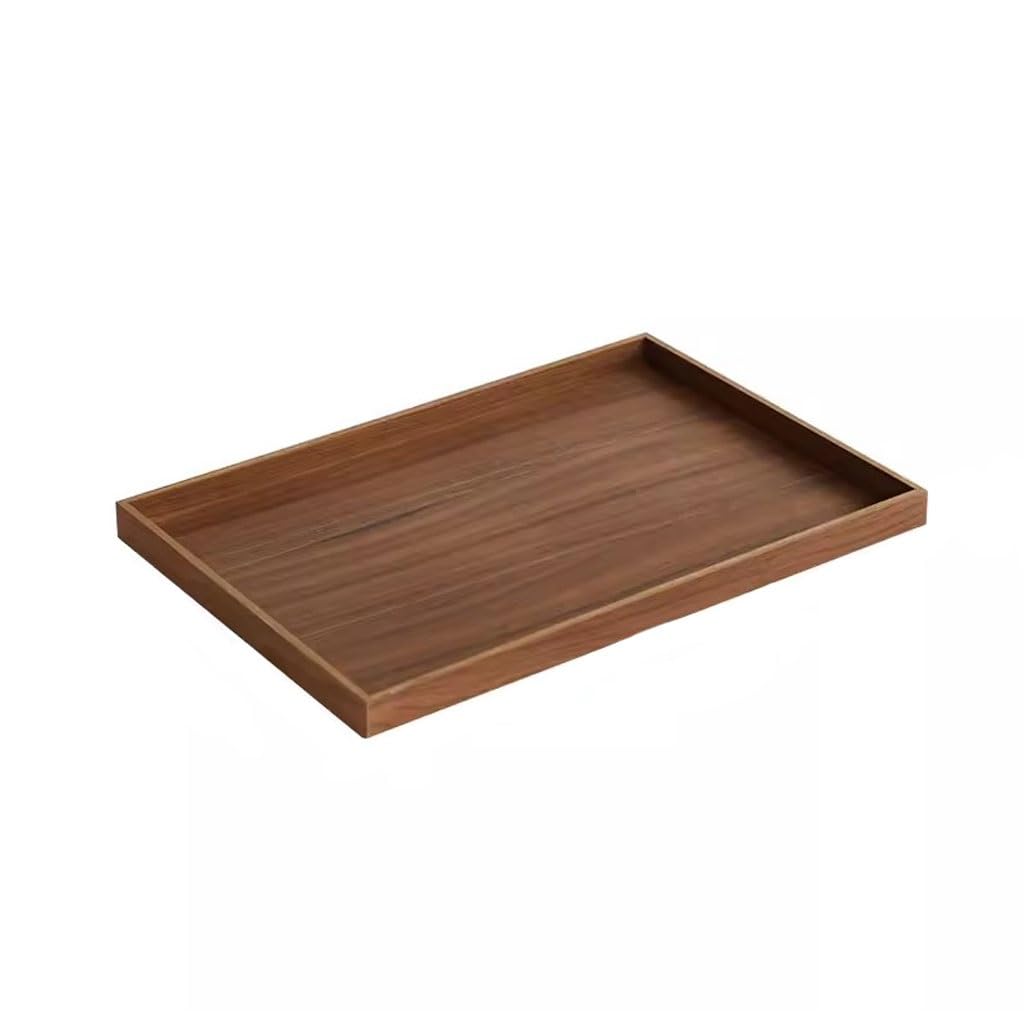 Plateau de Service Japonais en Bois, Plateau à Pizza, Plateau à thé, Plateau rectangulaire en Bois Massif pour Tasses à Eau, Plateau de Service de café, Plateaux pour Manger sur Les Genoux (B)
