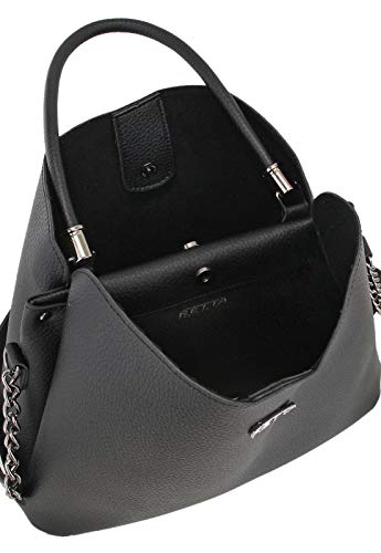Bolsa Feminina de Mão/Ombro Retta Preta