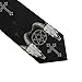 MZERSE Ties for Men Boys Wedding Dance Prom, Fashion Skinny Neck Tie Gothic Occult Satan Penta Symbol Skull