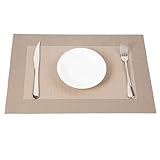 CHENZKBD Tischsets Abwaschbar Modische PVC Single Frame Isolierung Pads Hotel Home Waschbare Praktische Tischmatten 4 Pcs-w-4pcs