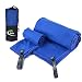 2 Pack Microfiber Towel Set, Absorbent Quick Drying Antibacterial XL (60" X 32") with Hand/Face Towel (14"X14") & Mesh BAG for Swimming, Travel, Sports, Camping, Beach, Yoga or Bath (Blue)