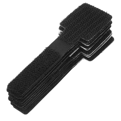 Reusable Cable Ties Cord Management Wraps with Self-adhesive Backing, Hook and Loop Cord Organizer for Desk under Desk Cable Storage, 10pcs Black miniatura 1