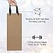 20 Pack Brown Wine Gift Bags with Ribbon Handles Bulk 6x5x15 inch, Kraft Paper Bottle Bags for Champagne Alcohol