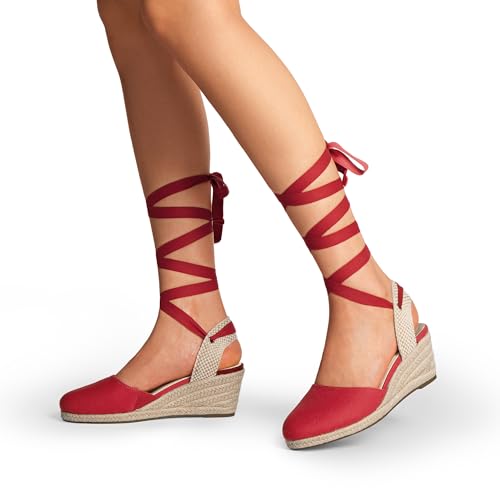 Image of DREAM PAIRS Espadrille Platform Wedge Sandals