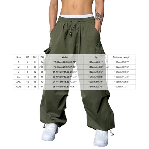 Men's Baggy Cargo Pants Trendy Casual Parachute Pant Loose Fit Harem Joggers Hip Hop Street Y2K Drawstring Trouser3