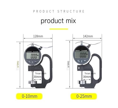 Calibrador digital para medición de espesor 0-10mm miniatura 3