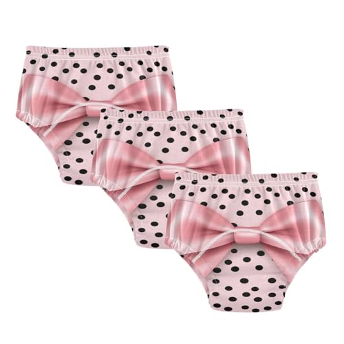 Coikll Pink Bow in Dots?2? Toddler Training Underwear Waterproof Baby Pee Pants -5T