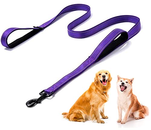 Amazon | S&L 犬用リード 反射材 持ち手2個 小型犬 中型犬 大型犬 丈夫