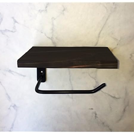 Amazon Co Jp Masouditradingトイレットペーパーホルダー アイアン 木製台 シンプル おしゃれ シングルサイズ Diyを楽しめます ホーム キッチン