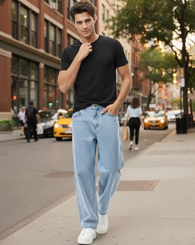 Image of AUSK Men's Regular Straight Fit Casual Jeans || Official Business wear Jeans for Men