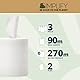 Papernet Simplify 420374 Centrefeed Carbon Neutral Handtuchrolle, 3 Rollen 90 m reines Zellulose-Papier, 2-lagig, 450 Abrisse pro Rolle 19,6 x 20 cm