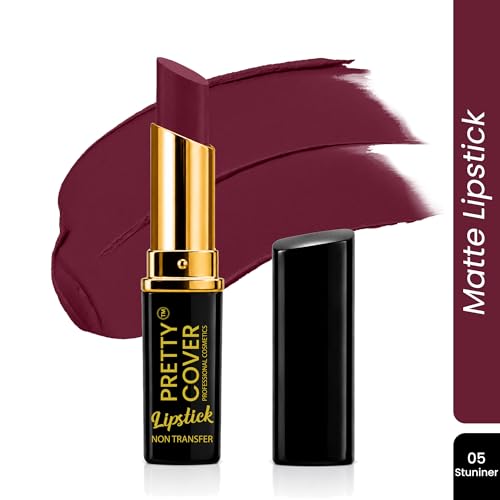 Image of Pure Matte Creamy Lipstick, Highly Pigmented & Long Lasting, 3.2g (Stuniner)