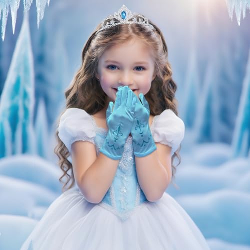 Short Satin Princess Gloves Little Girls Fancy Stretch Satin Dress Gloves for Birthday Wedding Costume Party3