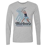 500 LEVEL Barbora Krejcikova Retro Long Sleeve Shirt (Heather Gray, XX-Large)
