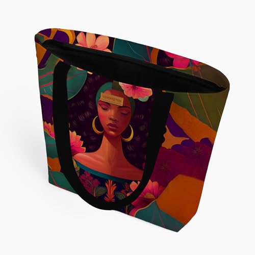 Image of The Purple Tree Eco-Friendly Canvas Tote Bag, Sustainable, Reusable Shopping, Beach, Travel or Everyday Tote, Wide Tote Bag