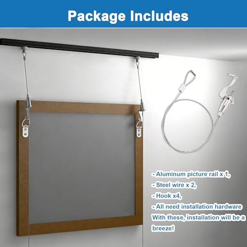 Sistema de riel ajustable para museos y exposiciones escolares con cable de 10 pies 7