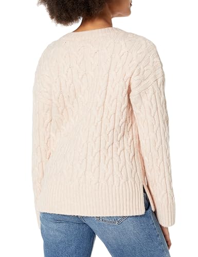 Image of Calvin Klein Womens V Neck Cable Long Sleeve SweaterSweater