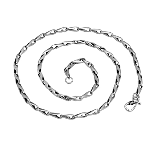 Chaîne en argent homme collier punk fantaisie pendentif goutte d'eau original