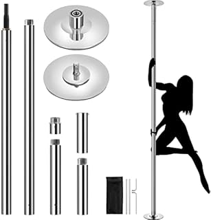 Dance Pole Portable Dancing Pole Height Adjustable 7.5ft-9.3ft- Static Spinning Pole for Apartment