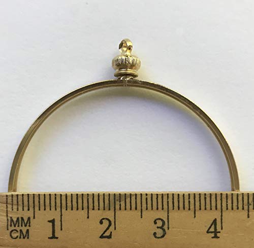Portamonedas biselado 44mm chapado en oro pack 4 miniatura 3