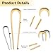3Pcs French Pins Hair for Coiffure, 5.5 Inch Metal U-Shaped Hair Clip for Long Thick Hair, Vintage French Twist Hair Pin for Women Girls (Gold, Silver, Black)