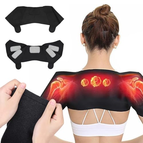 Selbstwärmender Schulterwärmer Schulterbandage Warm Schulterwärmer Schulterpolster Damen Herren Schulterstütze Elastisch Schulterschutz Schultergelenk Unterstützung Schulter Bandage